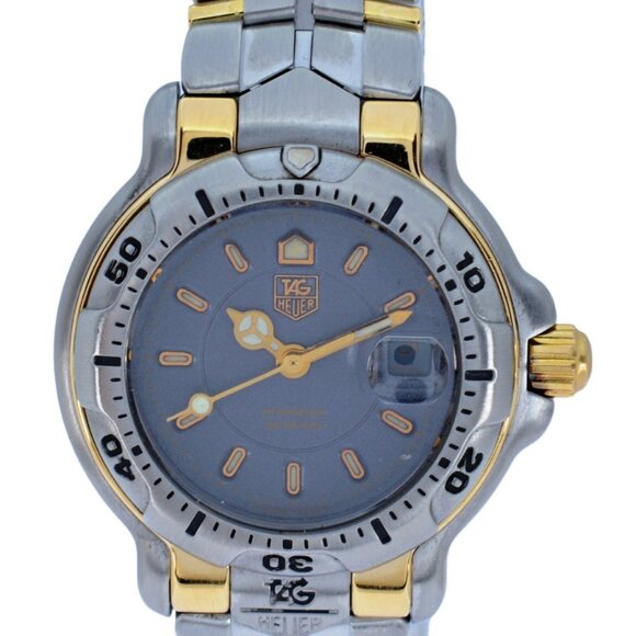 Vintage Ladies Tag Heuer 29mm 6000 Series Grey Dial 200M Two Tone Watch WH1352! - Picture 2 of 10